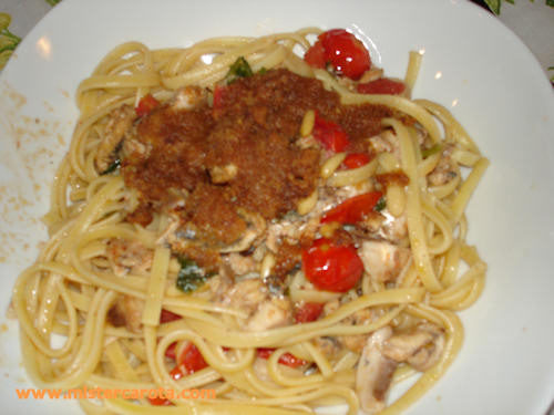 Spaghetti sarde e pomodorini